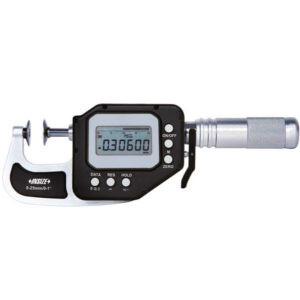 INSIZE 3353-WL Digital Disk Micrometer (Wifi, Resolution 0.0002mm) Water Resist IP65 Range; ⌀25mm - ⌀150mm