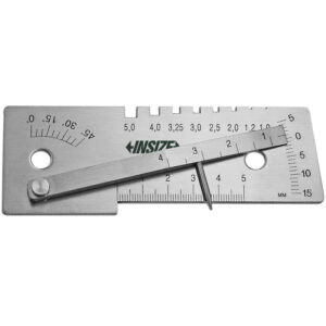 INSIZE 4848-1 Welding Gauge (Stainless Steel Ruler) Angle; 45° Range; ⌀50mm