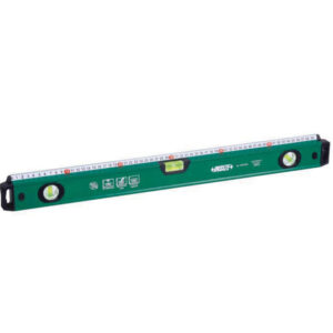 INSIZE 4923-600 Aluminium Spirit Level with Ruler (Horizontal-Vertical Vial, Grad; 1mm) Non-Magnetic Base; 600mm