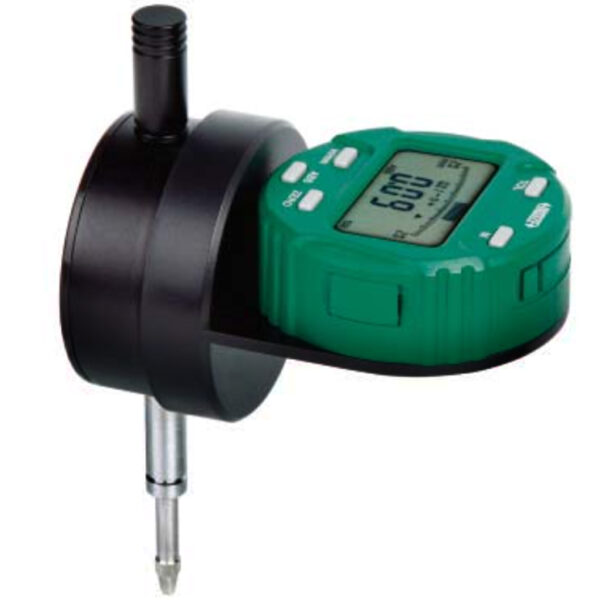 INSIZE 2118-10 Back Plunger Digital Test Indicator with Total Indicator Reading (Analog, Resolution 0.01mm) Accuracy 20 μm, Range; 12.7mm / 0.5 Inch