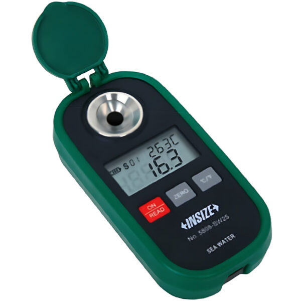 INSIZE 5808-SW25 Baume Meter For Salinity Testing (Battery, Brix & Refractive Index) Accuracy; ±0.2%, Range; -1.00-25.00°Be (1.3270-1.3950RI)