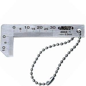 INSIZE 4844 Chamfer Gauge (Stainless steel, Grad; 0.5mm) Range; 0-.39"/0-10mm