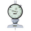 INSIZE Dial Depth Gage 2341-101A (Graduation; 0.01mm, Accuracy ±17µm) Flat Base, Pointed Anvil SR0.2 + Ball Tip SR3, Range; 10mm, Stroke; 10mm
