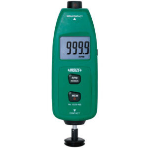 INSIZE 9225-405 Digital Tachometer (Laser Class 3R) Range; Non-Contact 2.5 - 99999Rpm, Contact; 0.5 - 19999Rpm