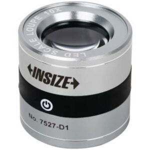 INSIZE 7527-D1 Measuring Magnifier Loupe (Rechargeable LED lights, Grad; 0.5mm) Lens Ø30mm, Magnify Range; 10x