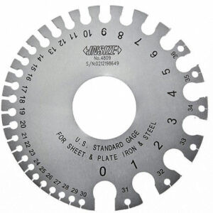 INSIZE 4809 Sheet Metal Gauge American Standard For Iron & Steel, Range; ⌀7,938 - ⌀0.179mm/⌀0.3125 - ⌀0.0070 Inch