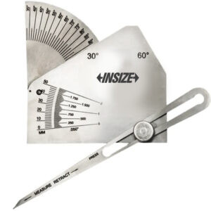 INSIZE 4846-1 Fillet Skew Welding Gauge (Stainless Steel Ruler, Res; 2mm) Accuracy; ±1mm, Range; ≤50mm