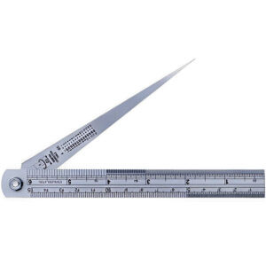 INSIZE 4829-1 Taper Slot Gauge (Stainless Steel 150mm Ruler) Range; ⌀0.8mm - ⌀15mm