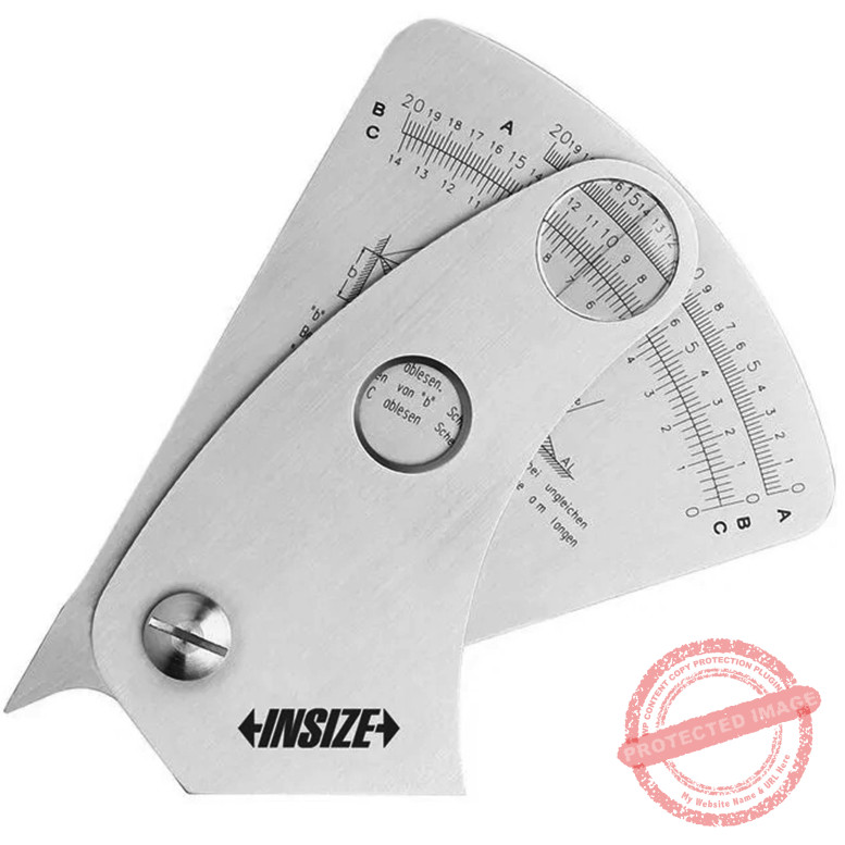 INSIZE 4829-1 Taper Slot Gauge (Stainless Steel 150mm Ruler) Range; ⌀0 ...